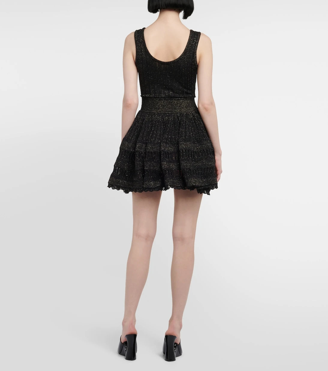 Alaïa - Crinoline wool-blend minidress