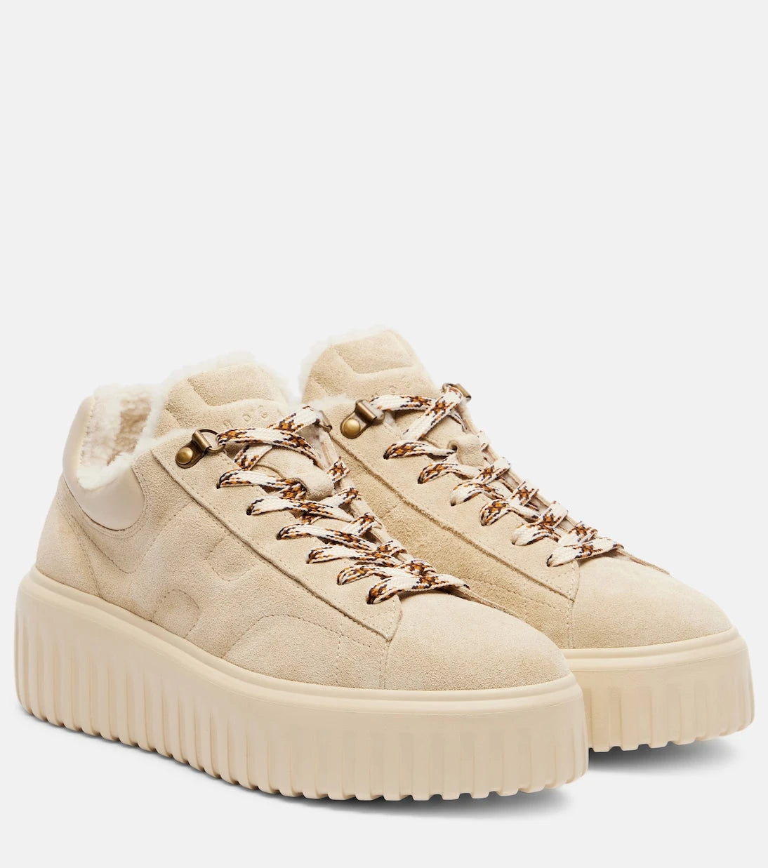 Hogan - H-Stripes süet platform spor ayakkabı