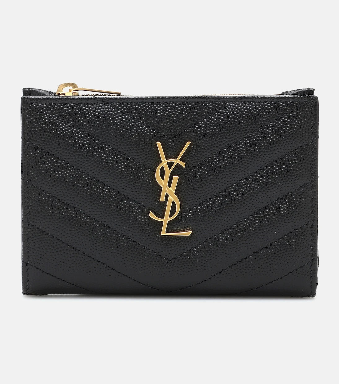 Saint Laurent - Monogram zipped leather wallet