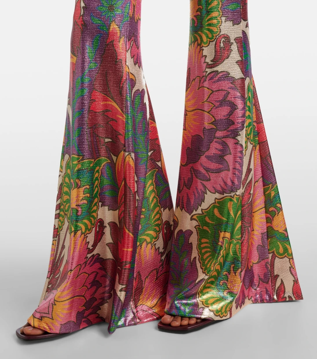 Etro - بنطال جيرسيه شفاف بقصة واسعة