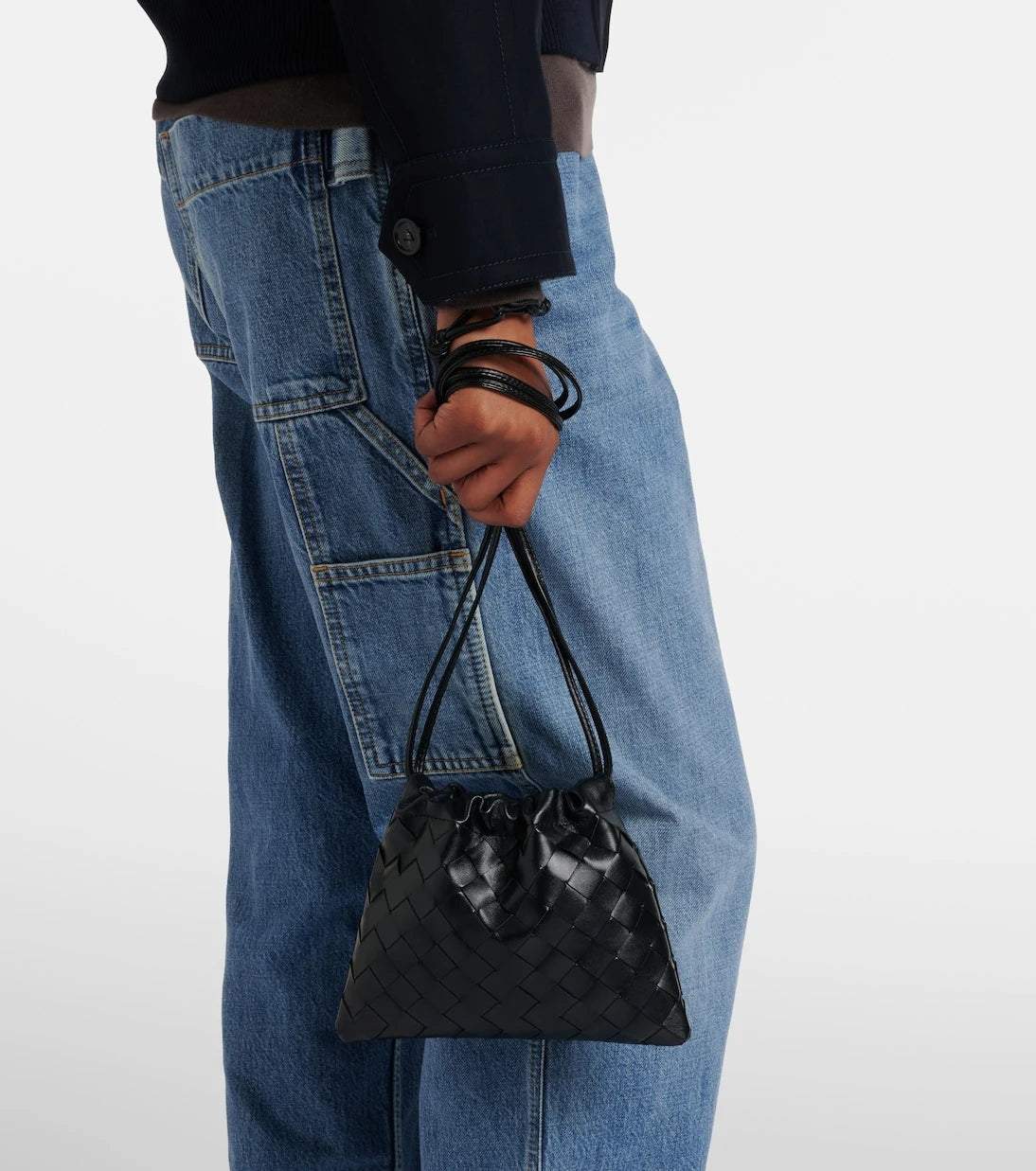 Bottega Veneta - Dustbag Küçük deri çapraz çanta