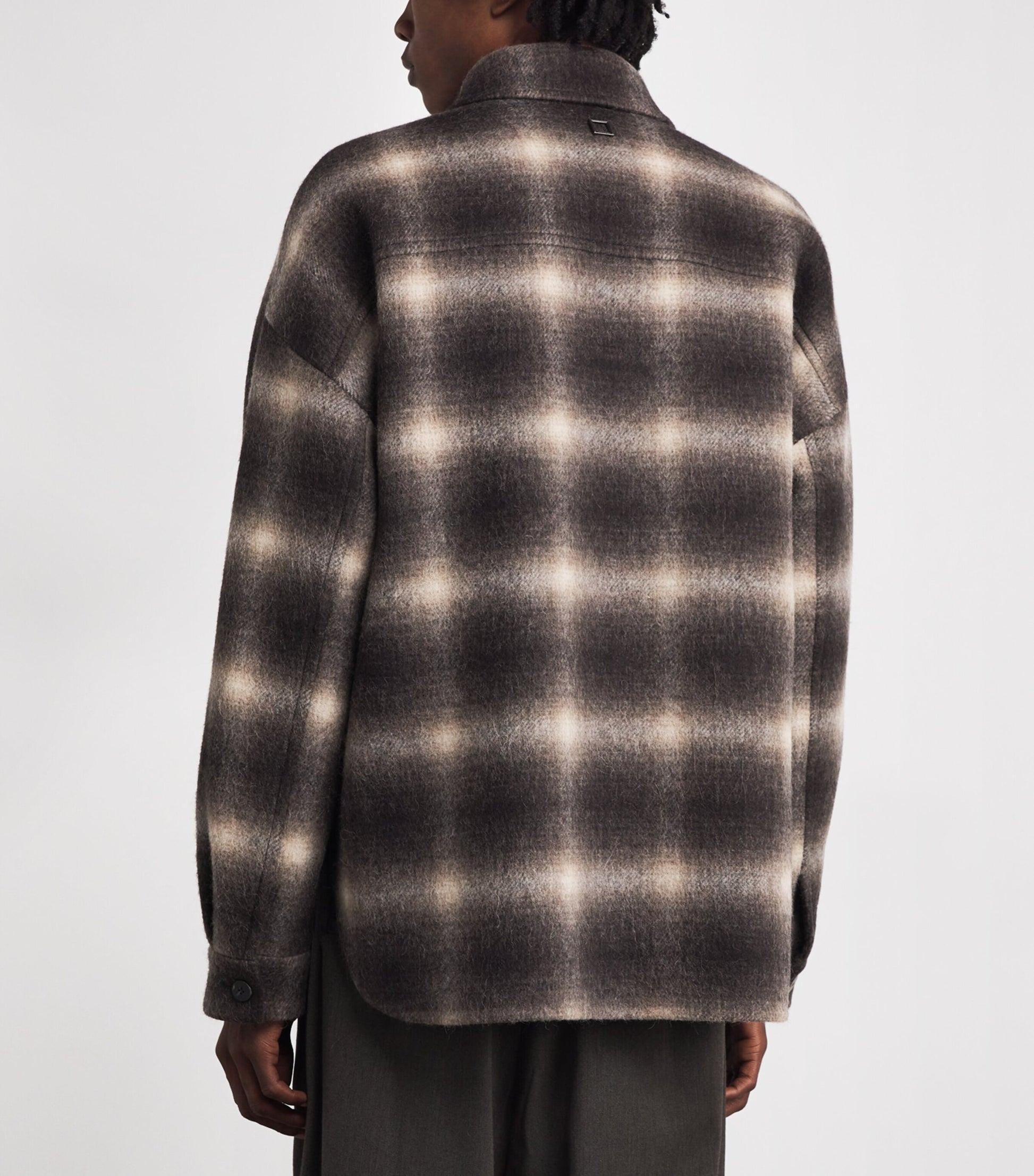 Multi Wool-Alpaca Check Shacket