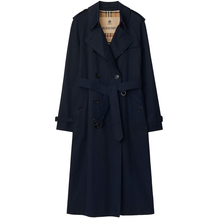 Blue Gabardine Long Waterloo Heritage Trench Coat