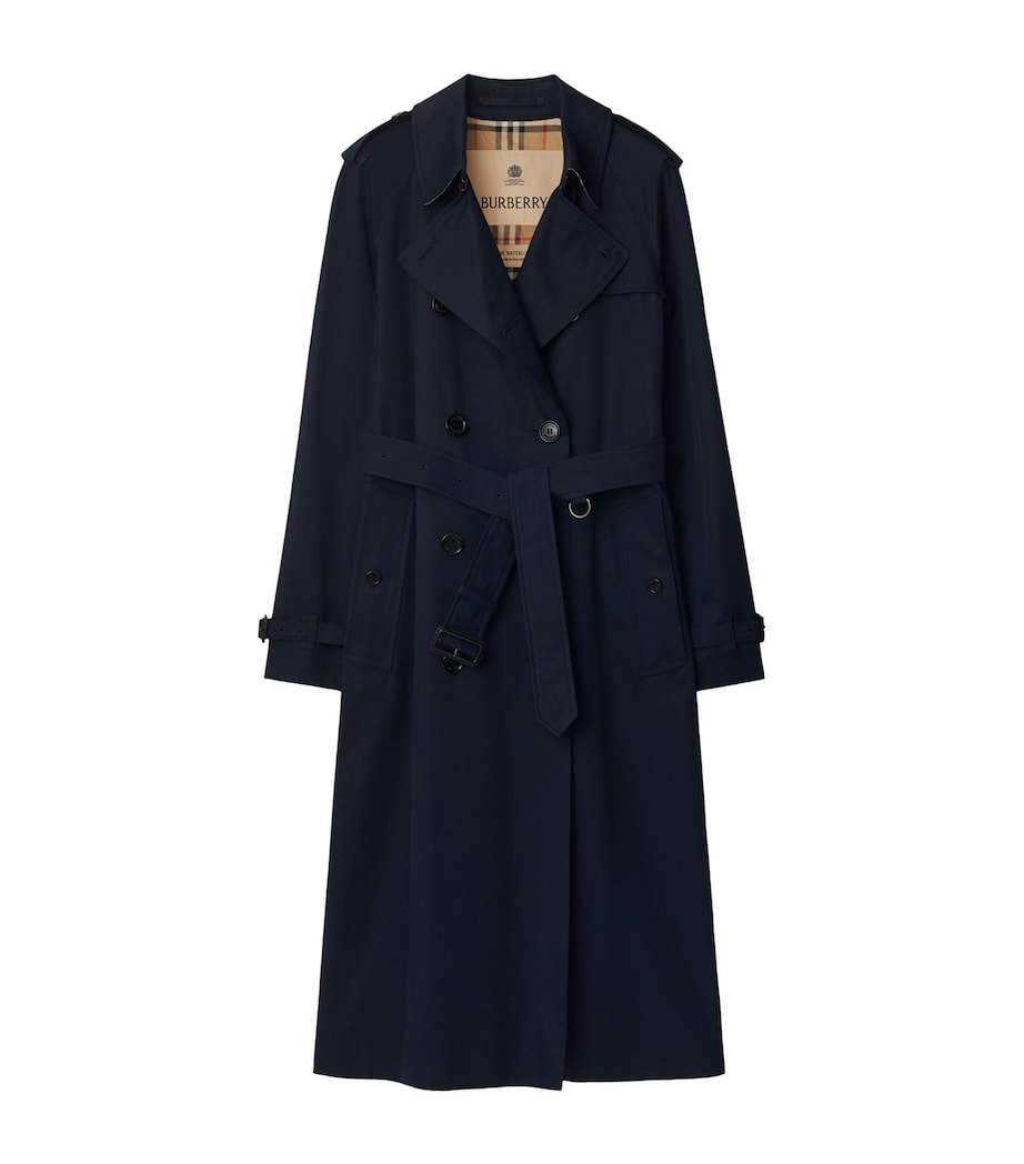 Blue Gabardine Long Waterloo Heritage Trench Coat