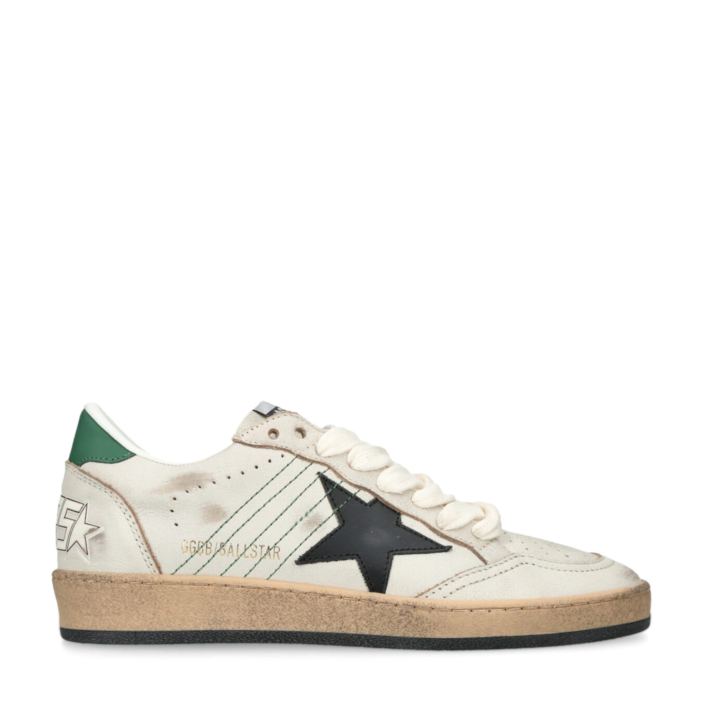 Golden Goose White Leather Ballstar Sneakers