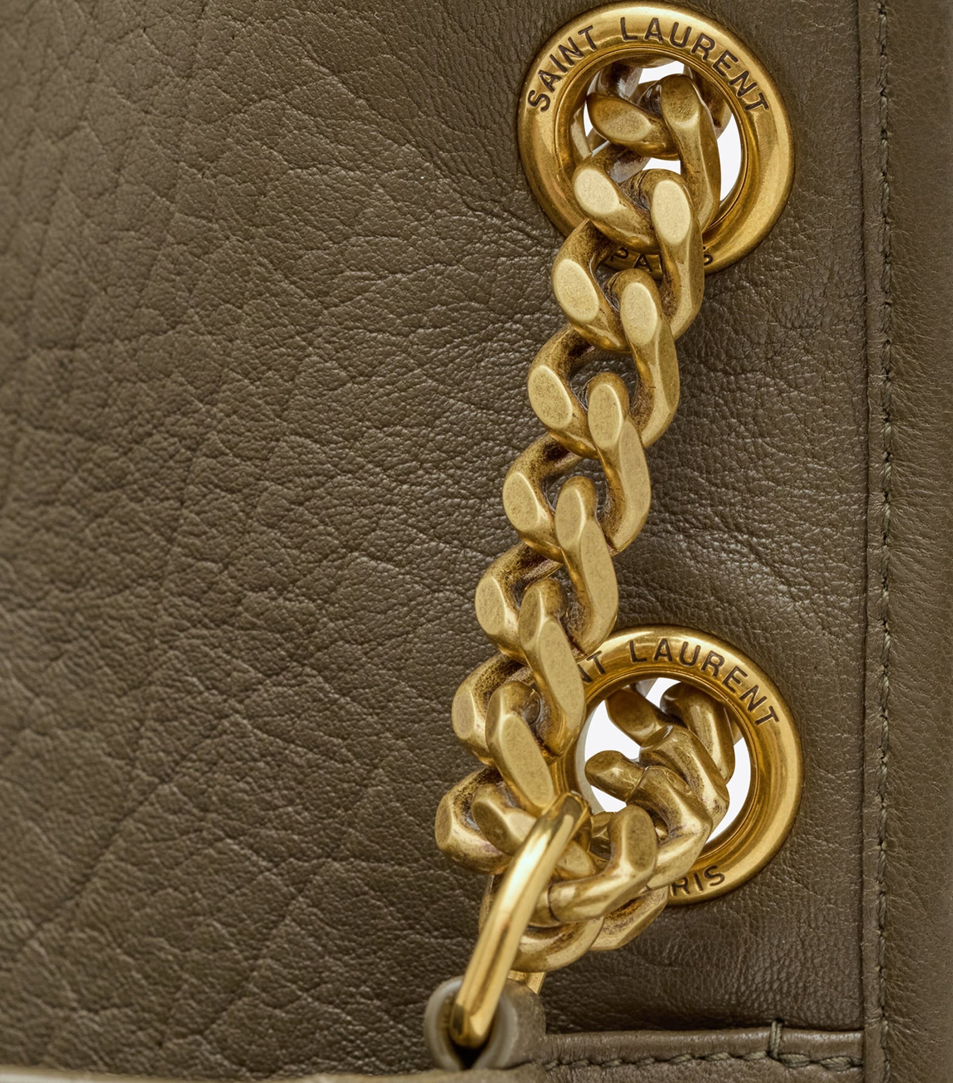 Saint Laurent Green Large Lambskin Niki Flap Bag