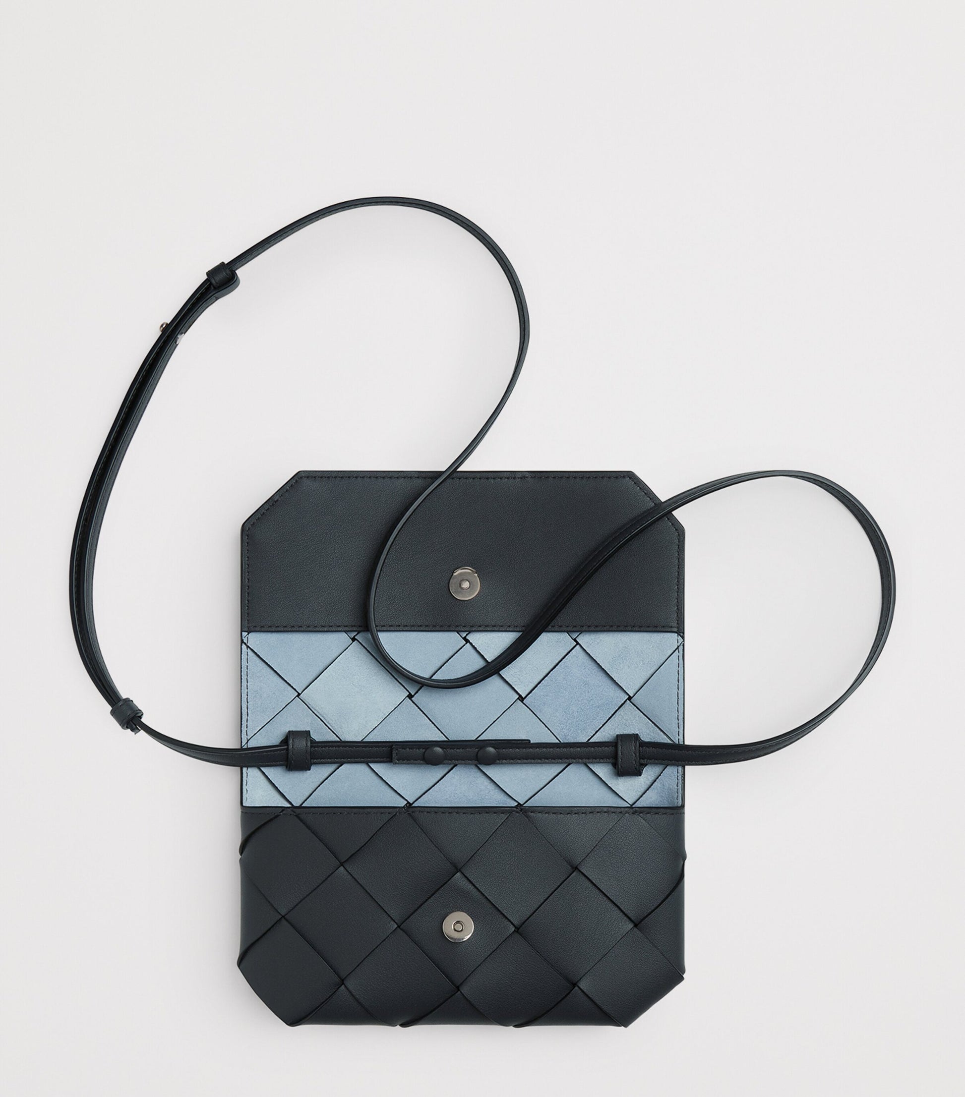 Intrecciato Leather Diago Phone Pouch