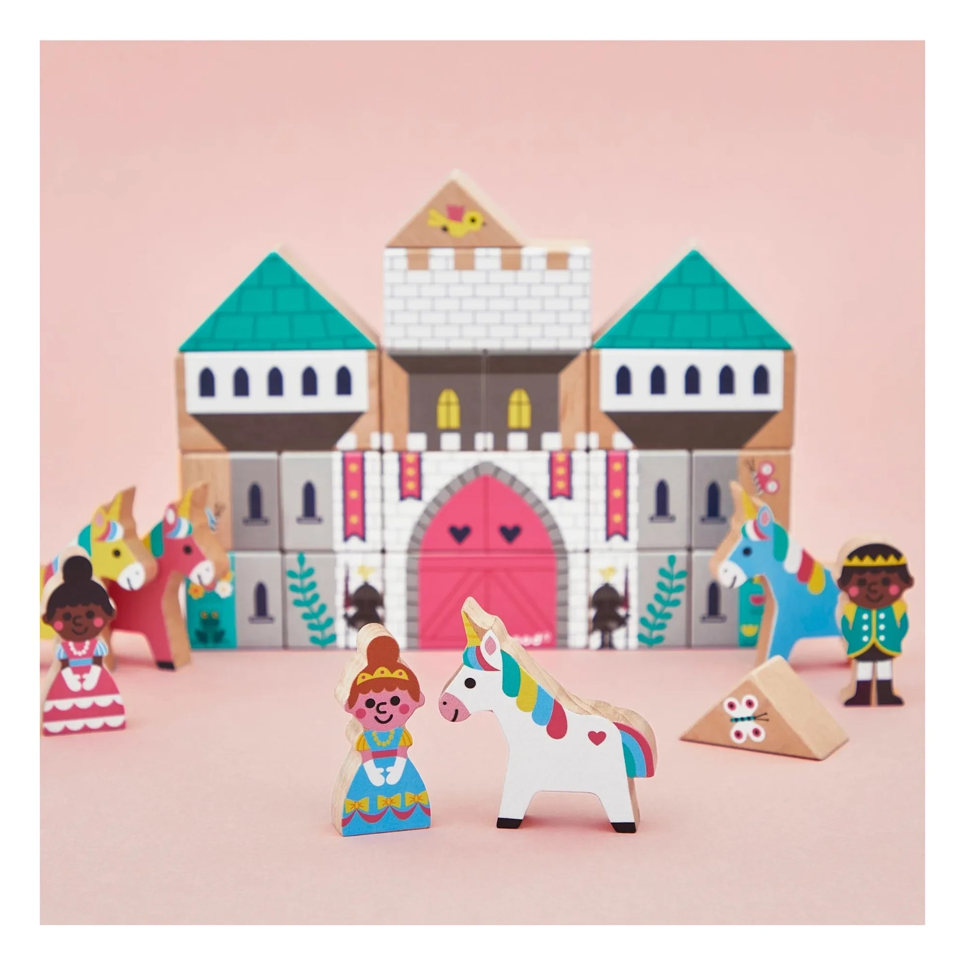 Janod - Enchanted Kingdom wooden blocks set - Cross Roads