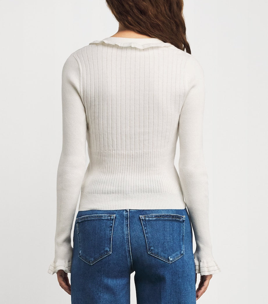 PAIGE White Organic Cotton-Blend Demetra Cardigan