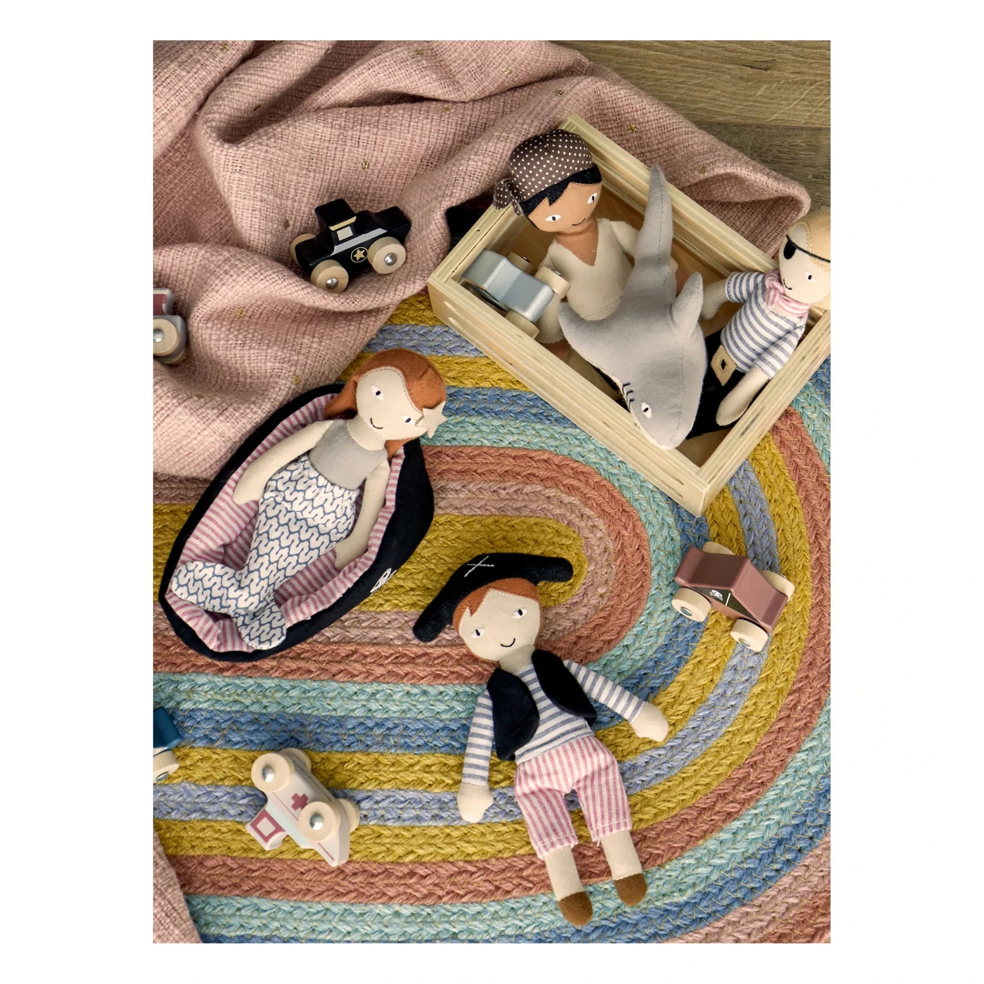 Bloomingville Mini - Kate and Jonah cotton dolls