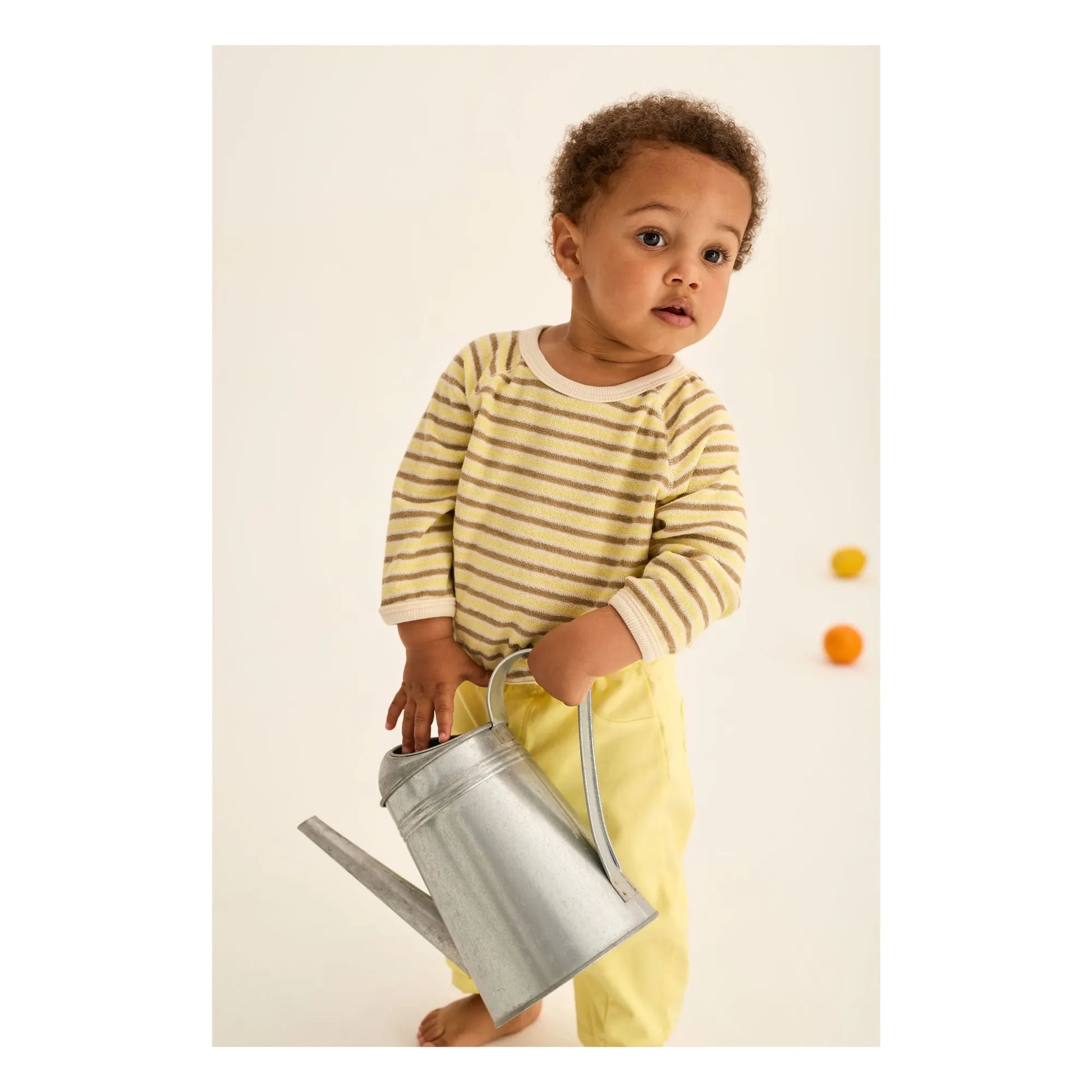 Cozmo - Fenix Striped Terry T-Shirt | Yellow