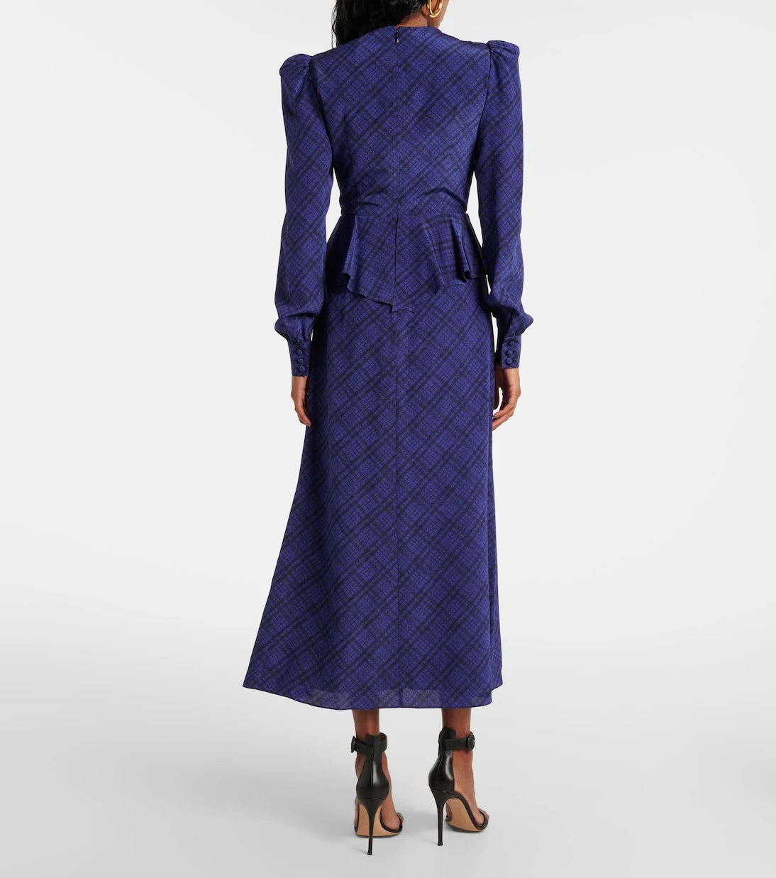 Alessandra Rich - Tartan silk midi dress