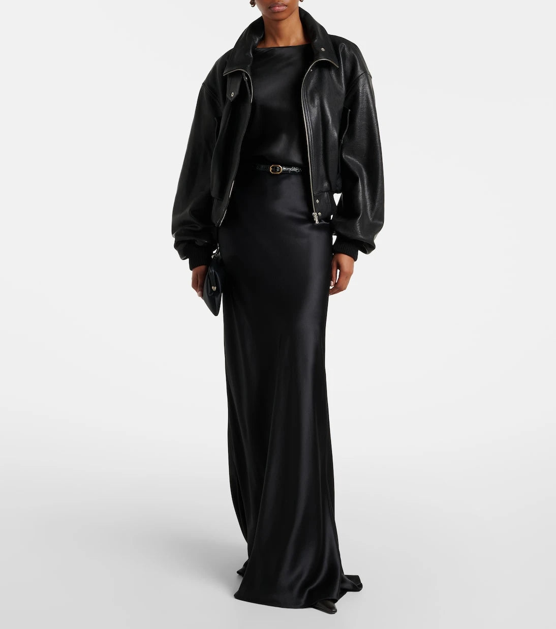 Nour Hammour - Briar leather bomber jacket