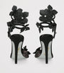 René Caovilla Black Embellished Floriane Pumps 105