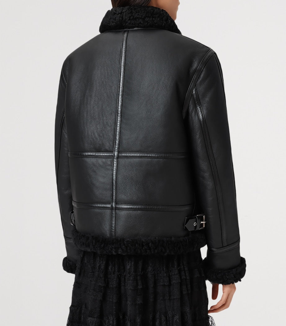 Shearling Lorel Flying Jacket BLACK/BLACK