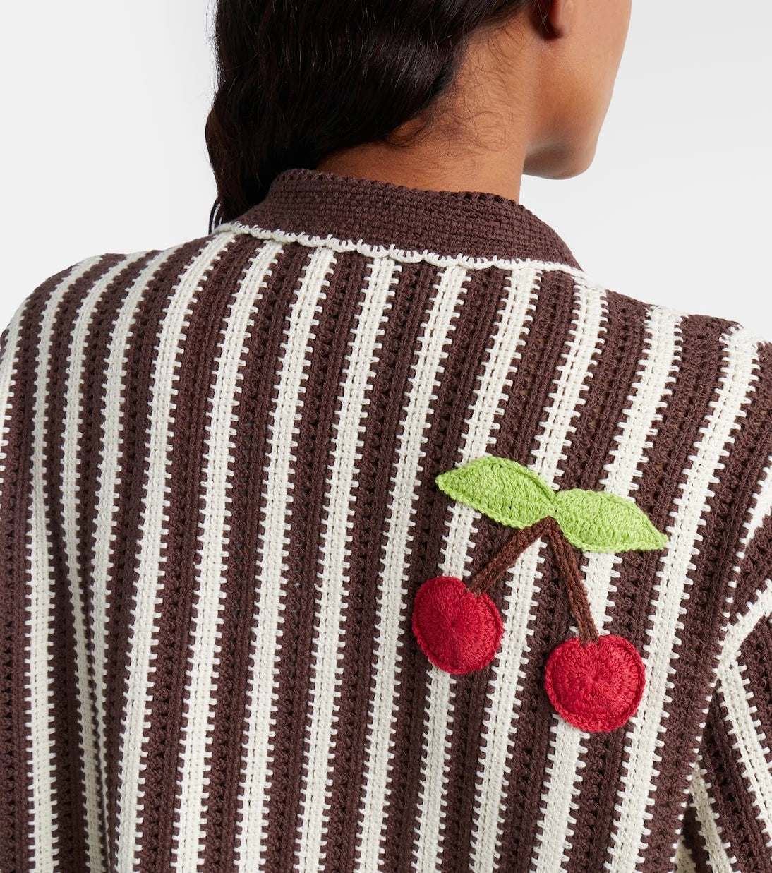 Alémais - Sundae crochet embroidered cotton kaftan