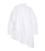 Givenchy White Cotton Asymmetric Mini Shirt Dress