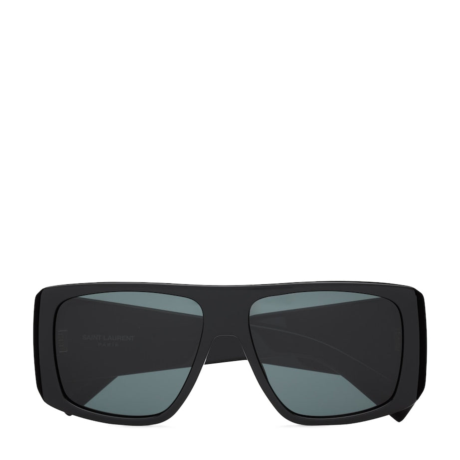 Saint Laurent Black Flat-Top Sunglasses