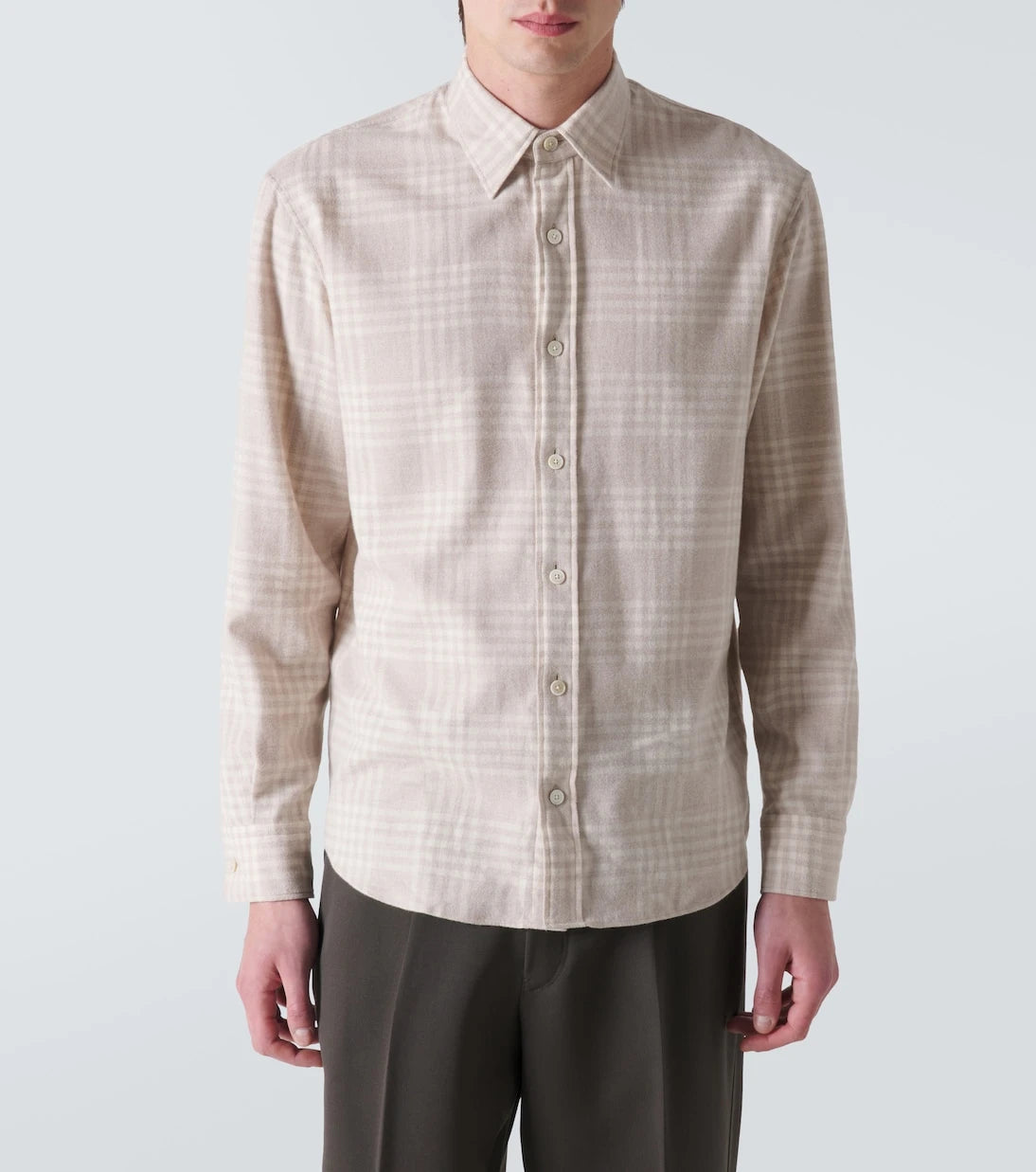 Zegna - Checked cotton flannel shirt