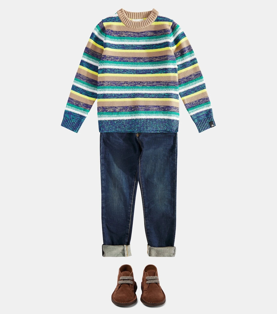 Scotch & Soda Kids - Striped cotton-blend sweater