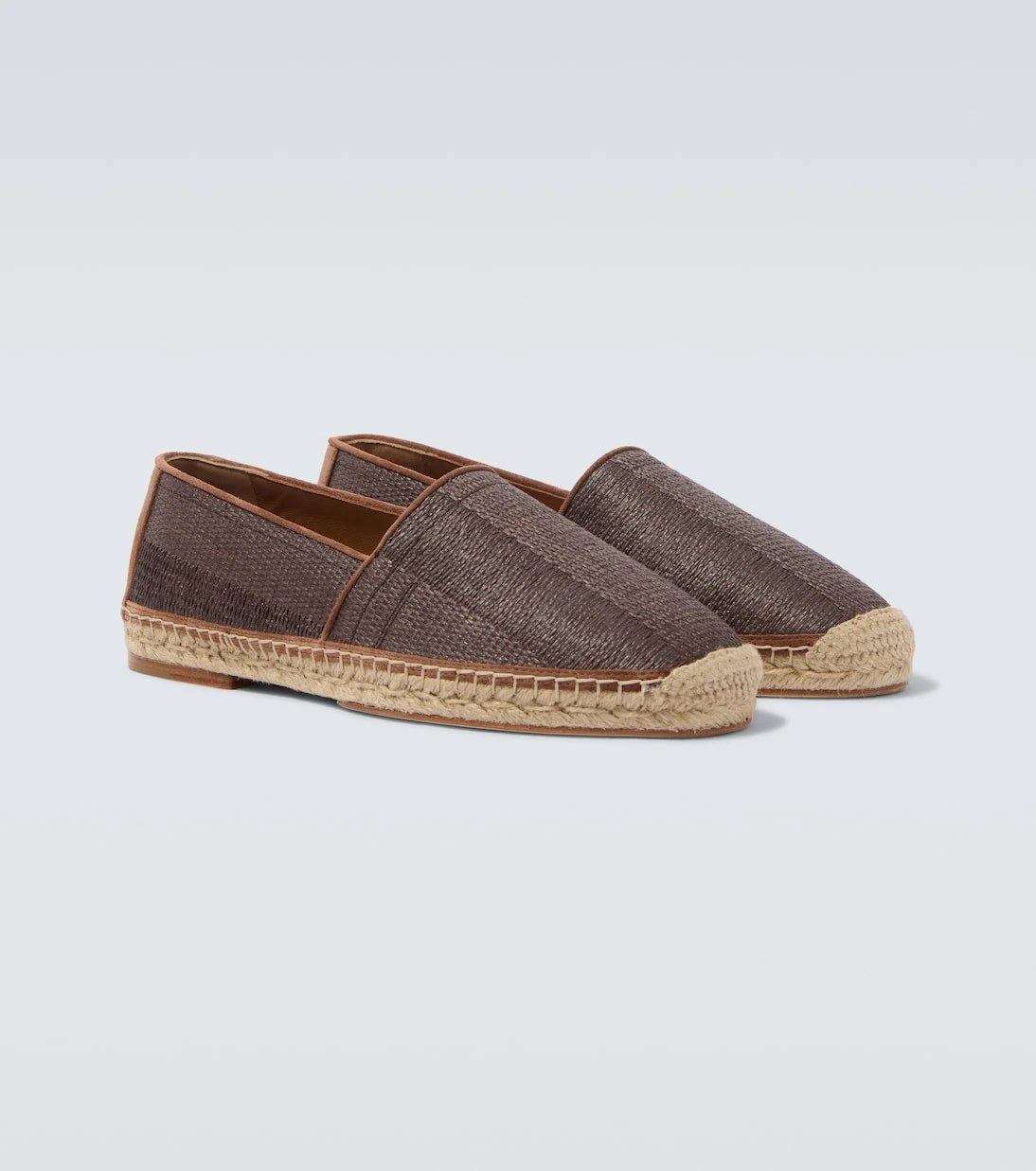 Brunello Cucinelli - Leather-trimmed espadrilles
