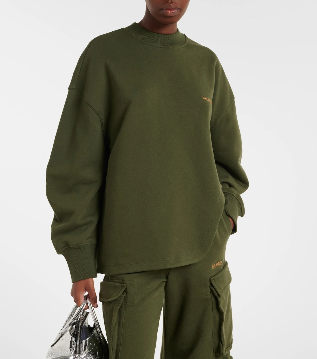 The Attico - Oversized cotton jersey sweatshirt