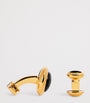 Black Onyx Bullseye Cufflinks And Studs Set