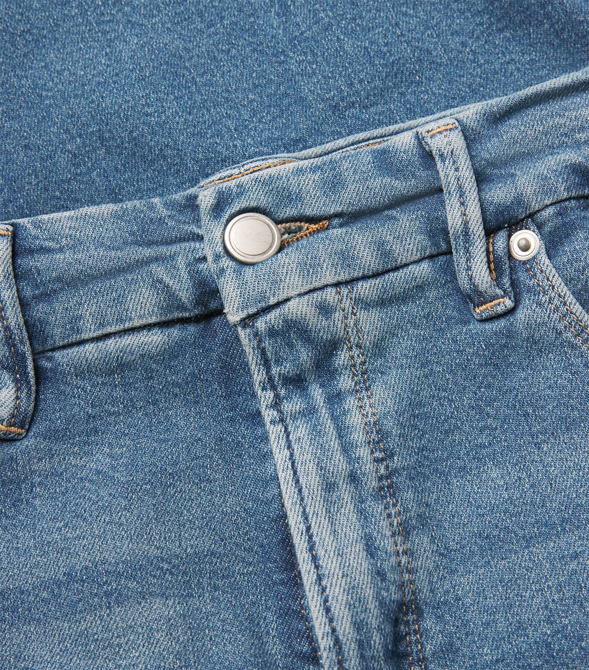 Good American Blue Good Skate Cropped Wide-Leg Jeans