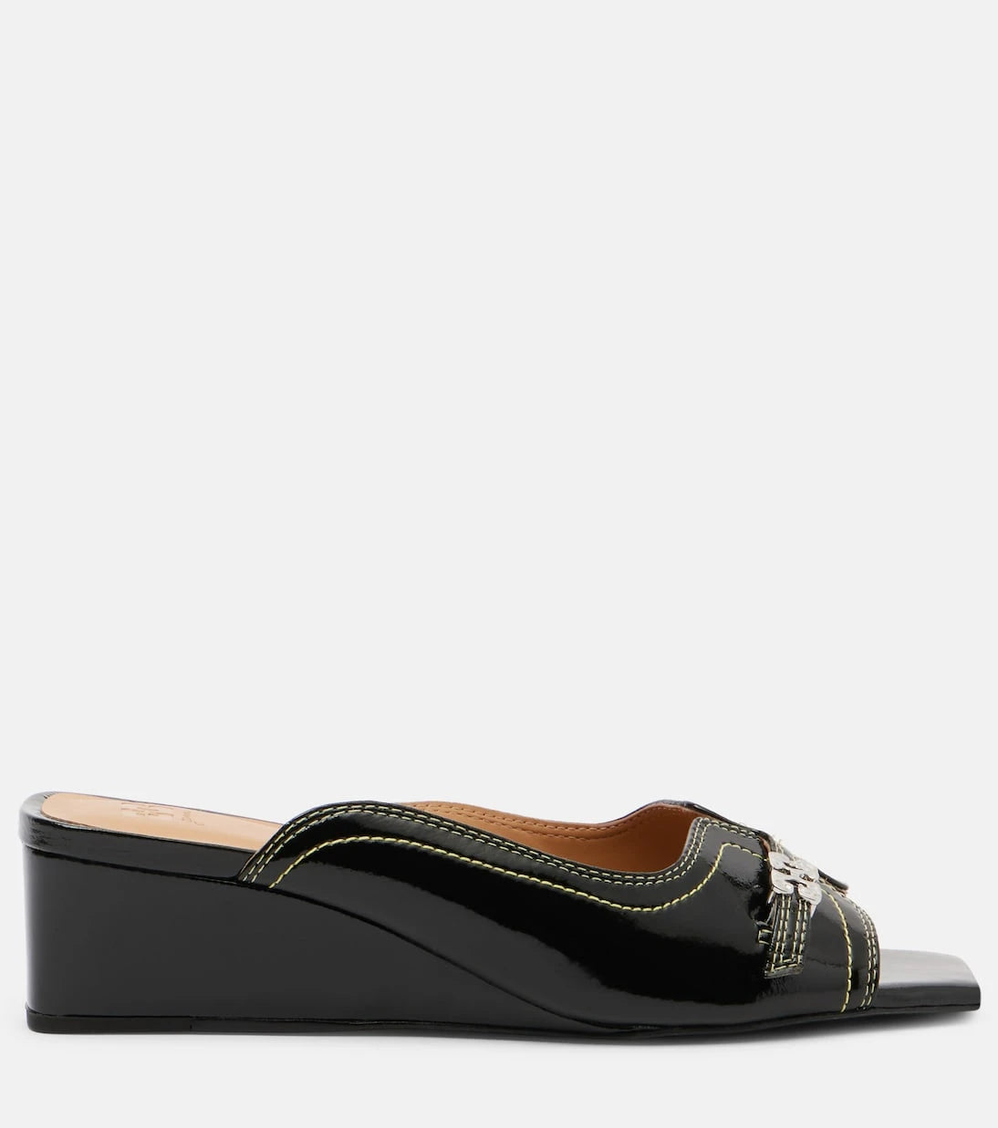 Ganni - Butterfly wedge mules