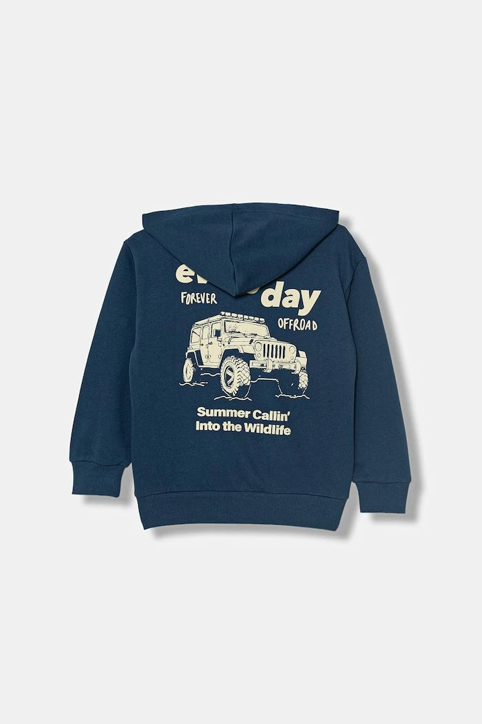 United Colors of Benetton Pamuklu Çocuk Fermuarlı Sweatshirt