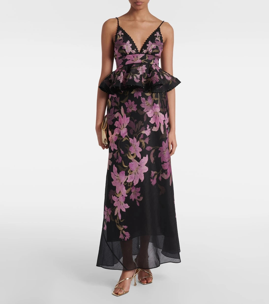 Zimmermann - Dawning floral linen and silk gown