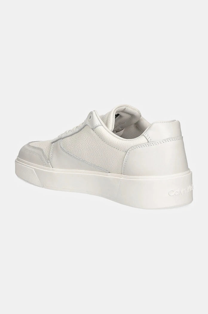Кожени маратонки Calvin Klein LOW TOP LACE UP BSKT LTH