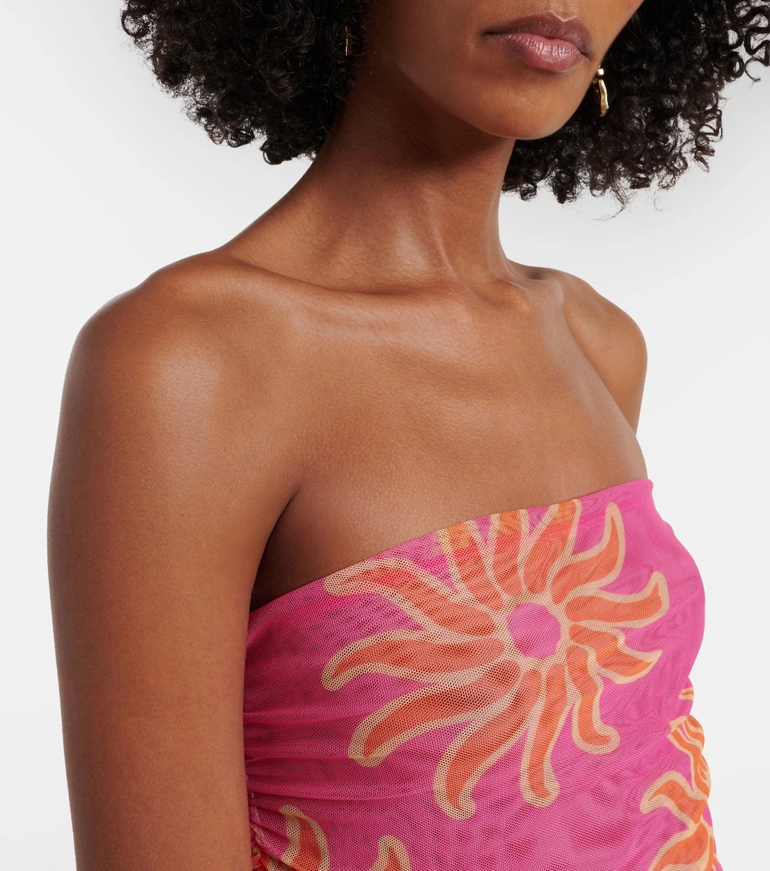 Cala de la Cruz - Daphne printed mesh midi dress
