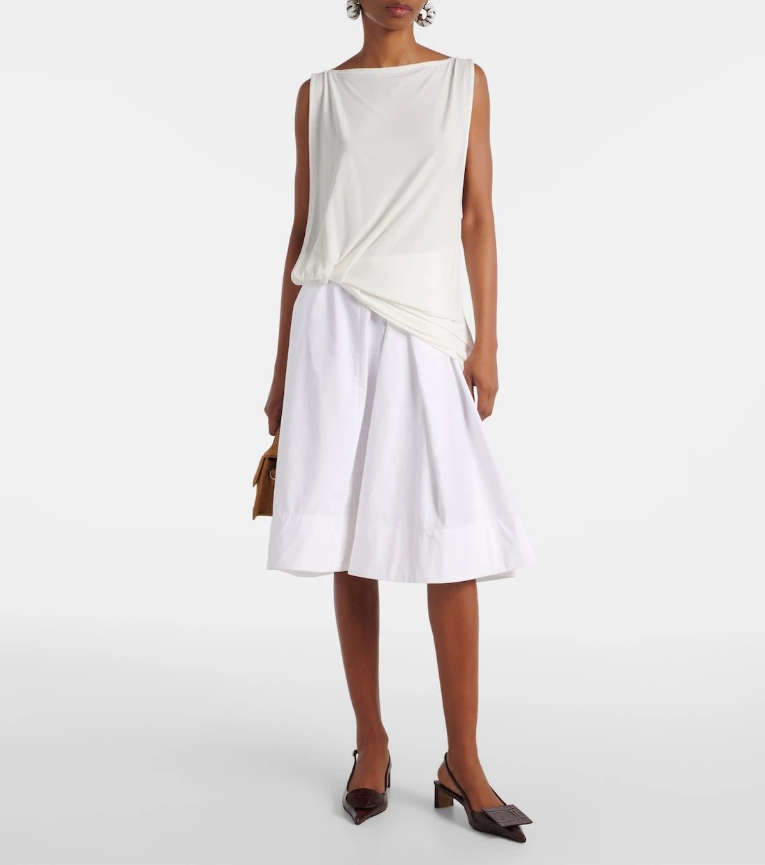 Jacquemus - Peplo draped jersey top