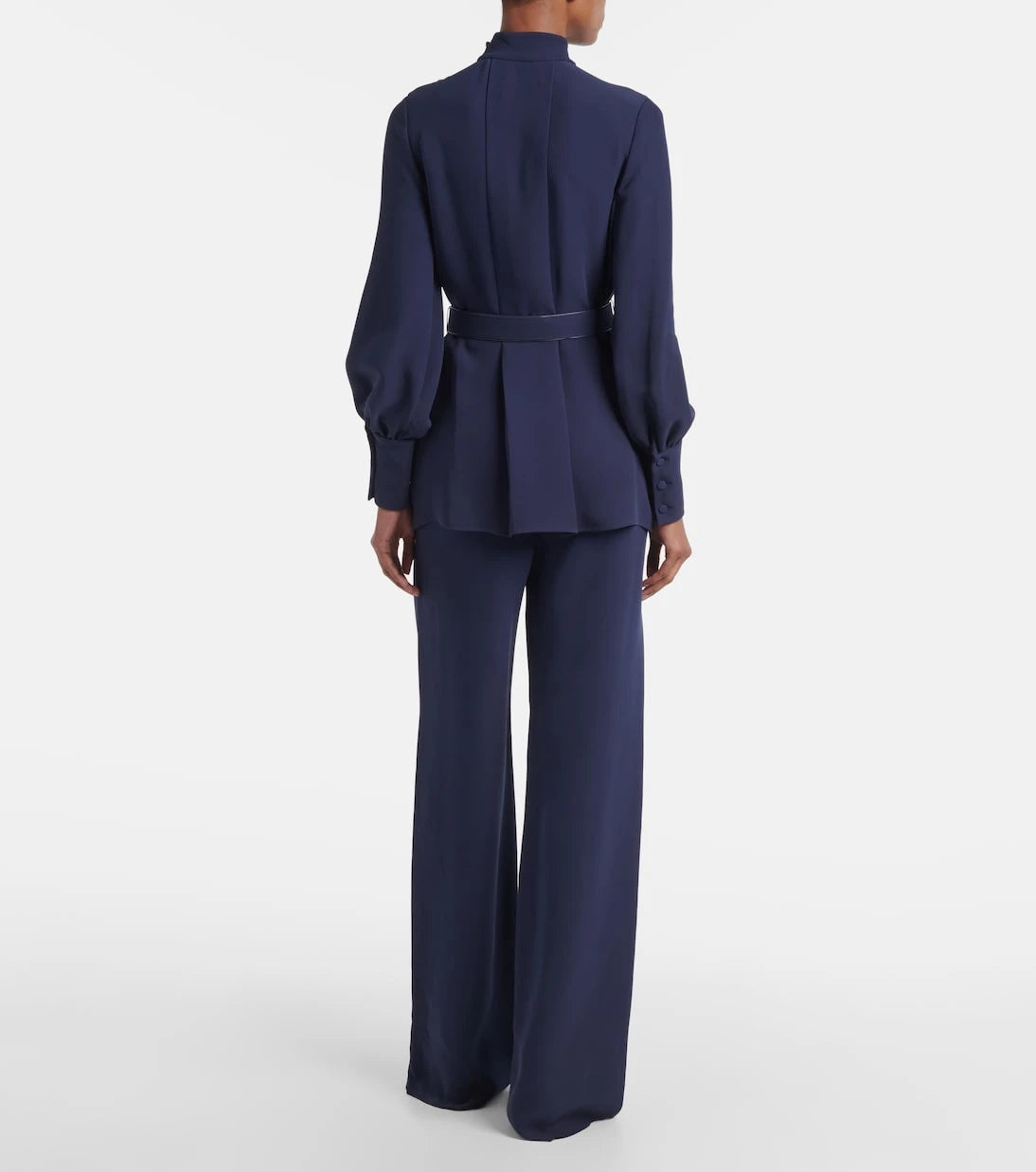 Valentino - Cady Couture pleated belted blouse