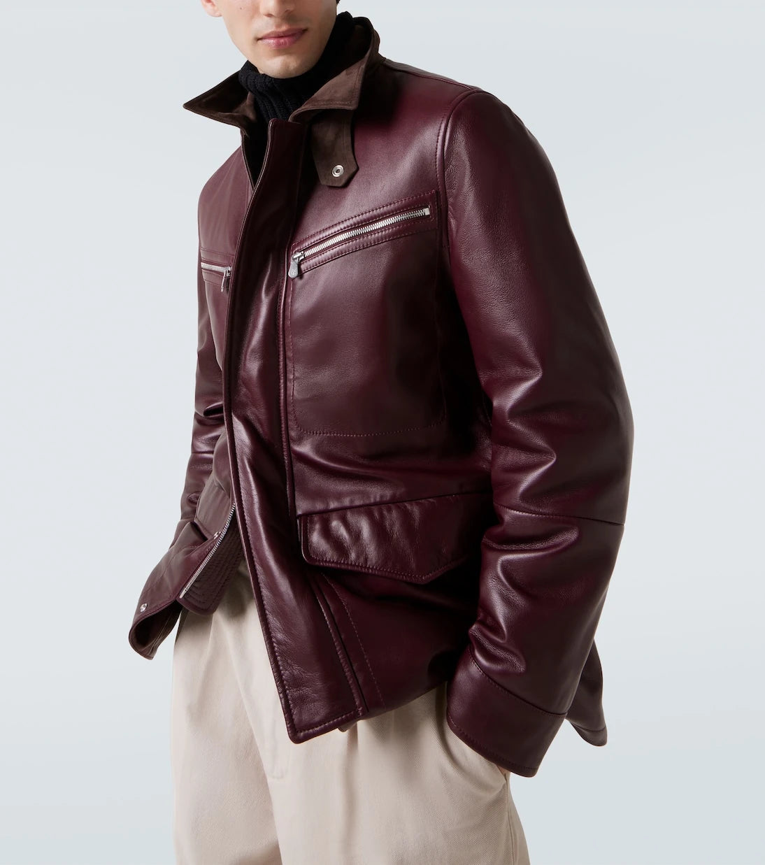 Brunello Cucinelli - Padded leather jacket