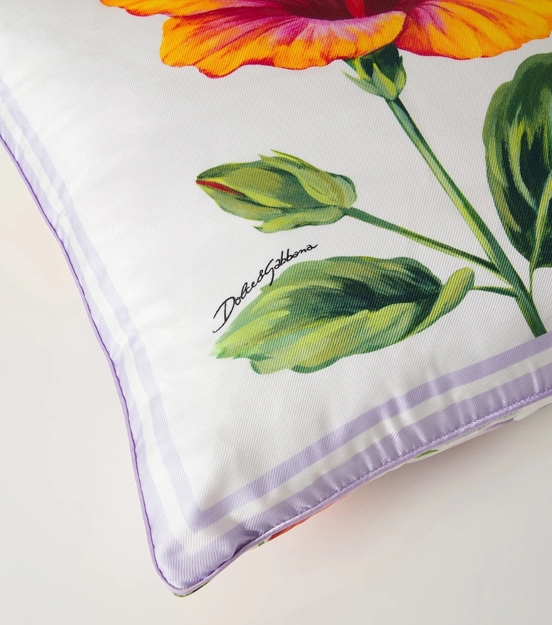 Dolce&Gabbana Casa - Floral cotton canvas cushion