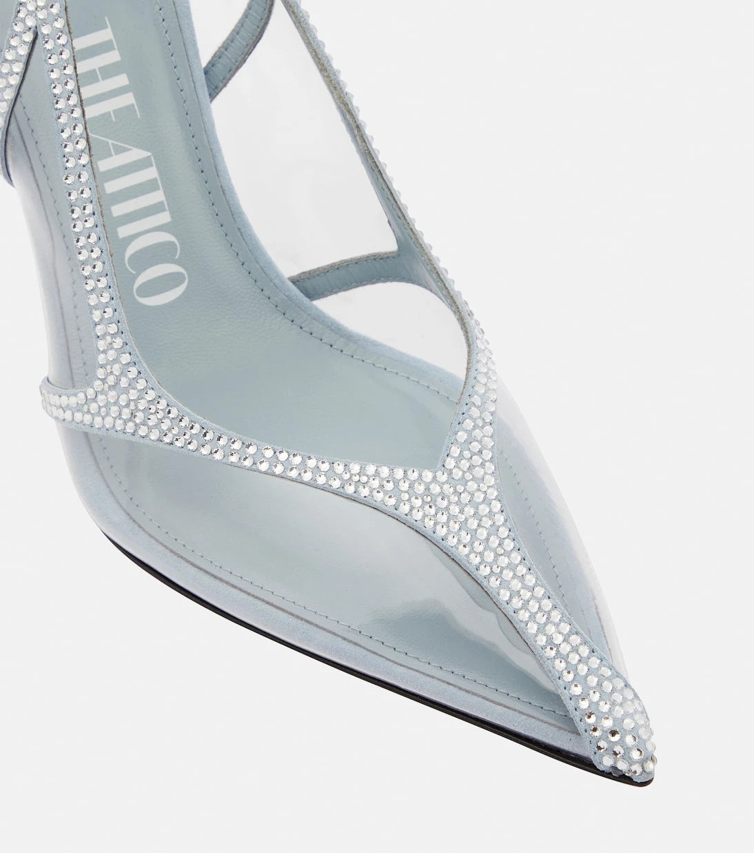 The Attico - Venus Chrome PVC and suede pumps
