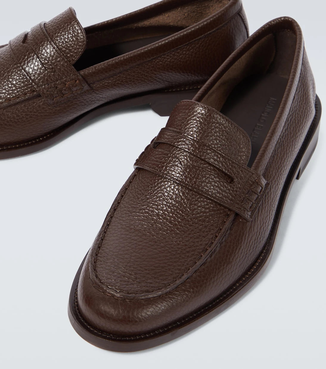 Manolo Blahnik - Perry leather penny loafers