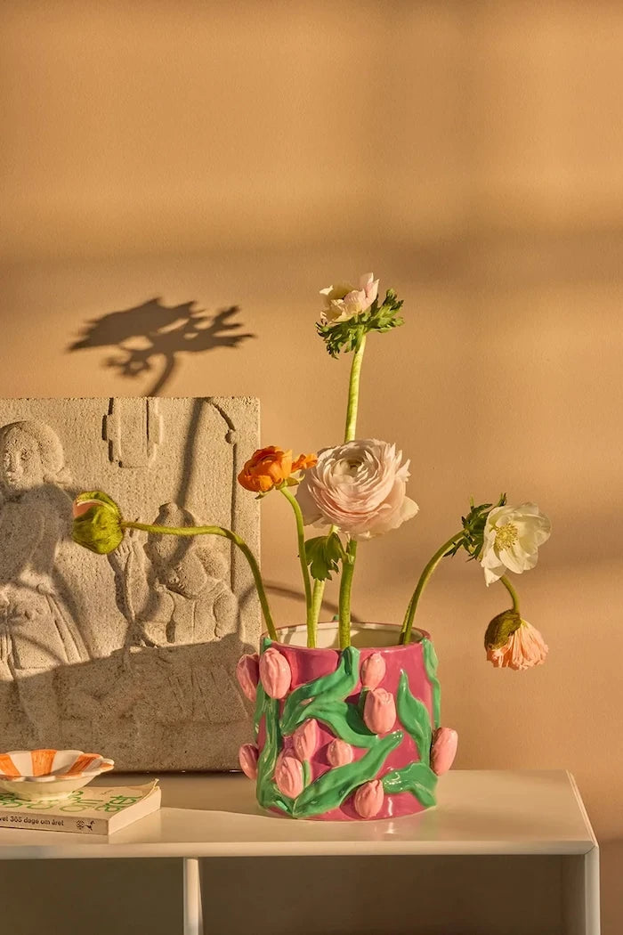 Rice Капак за саксия от доломит 19,5 x 15 cm