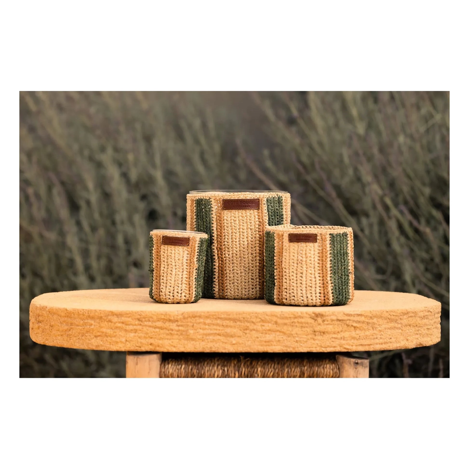 Côté Bougie - Raphia Maya candle - Mint &amp; Tea