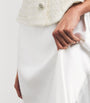 Self-Portrait Ivory Tailored Belted Maxi Dress