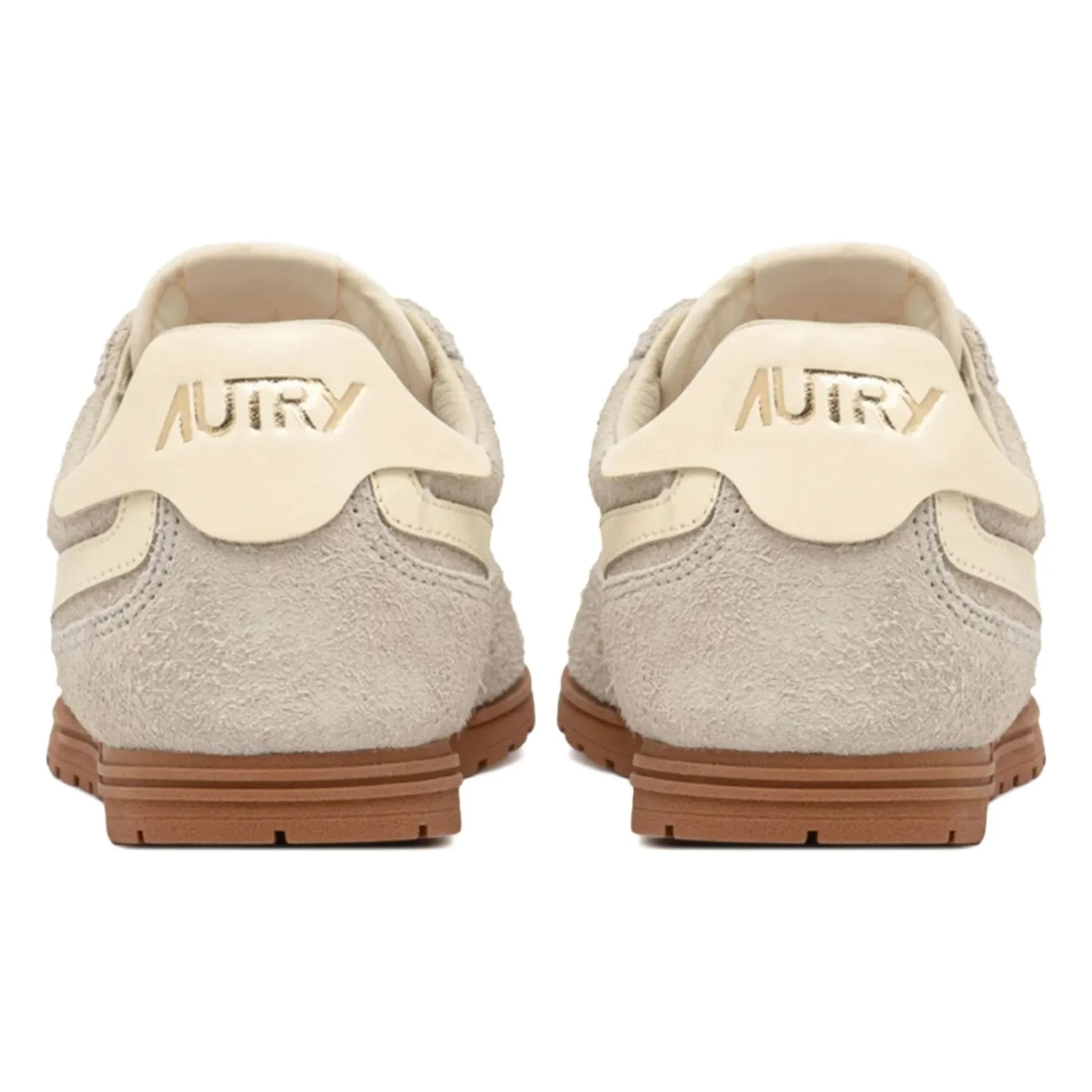 Autry - Windspin Low Two-tone Suede and Leather Basket | Light grey