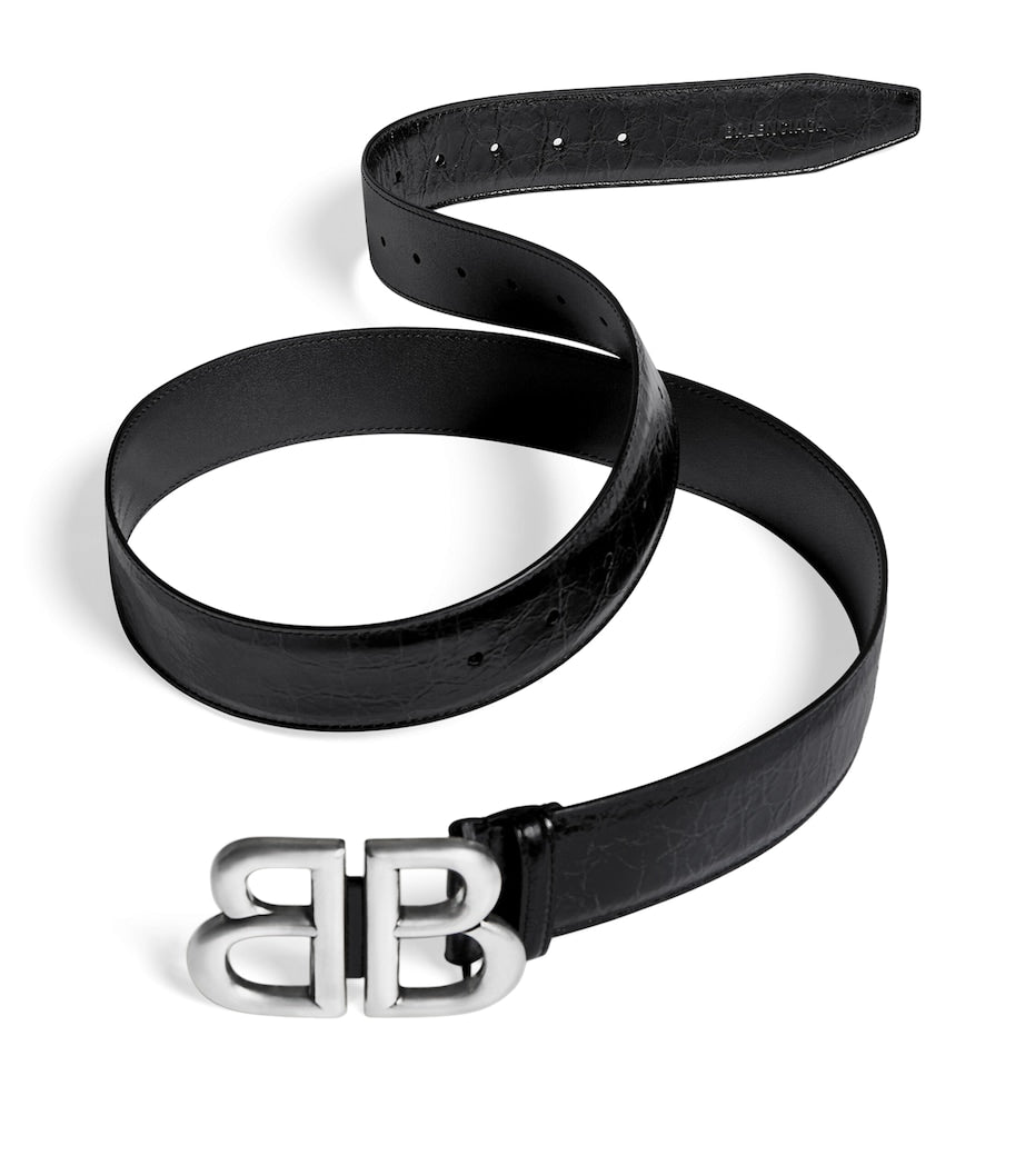 Black Calfskin Monaco Belt