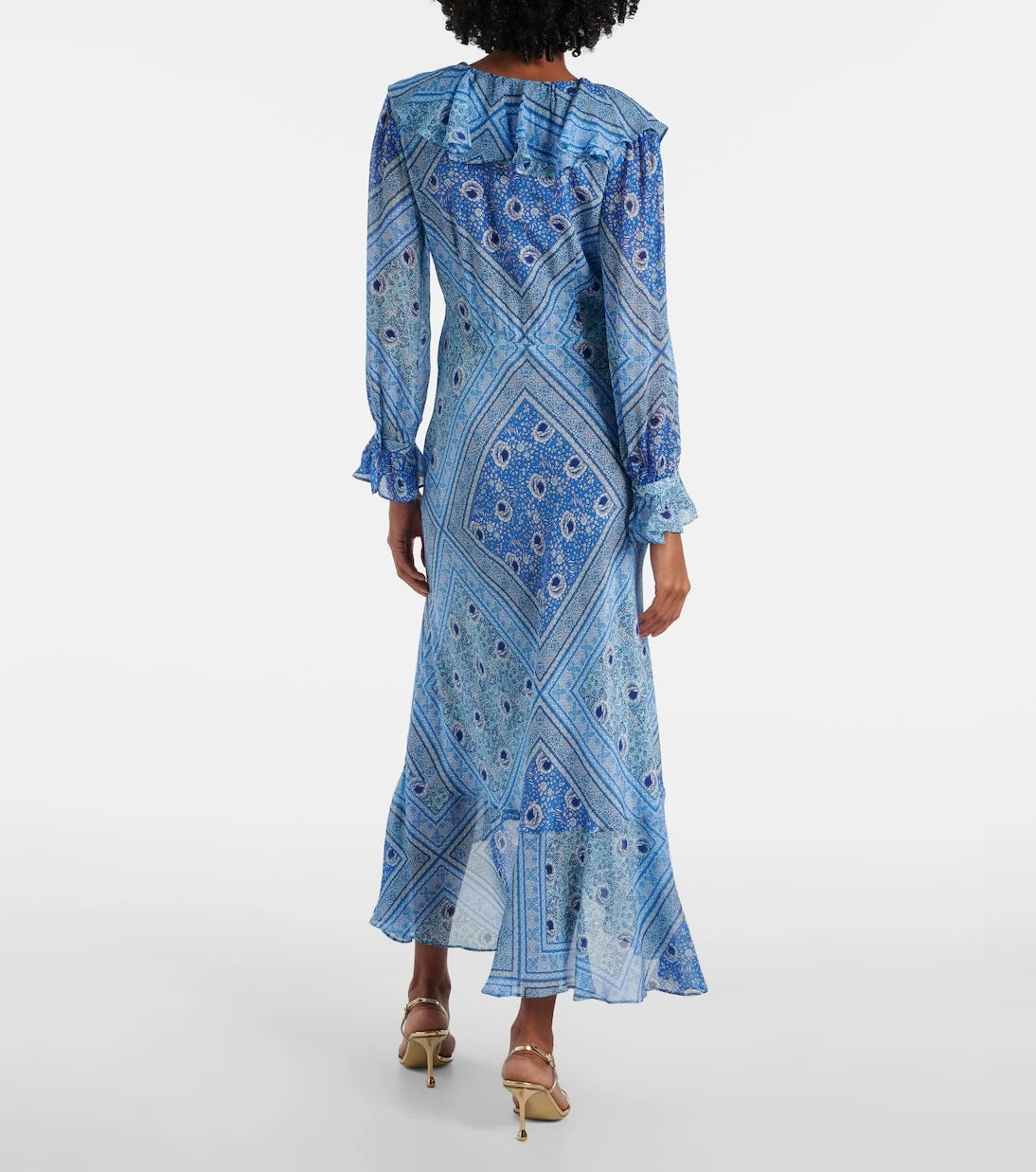 Rixo - Gracye ruffled silk maxi dress
