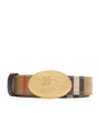 Burberry Gold Leather EKD Stamp Reversible Belt