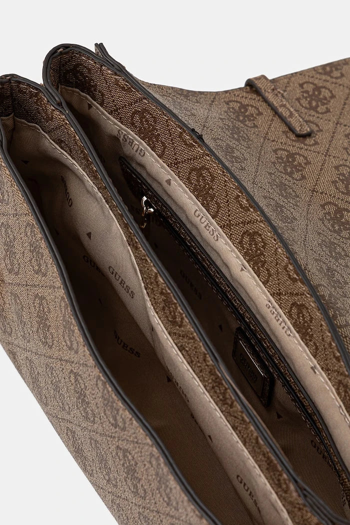 Guess LEONA suni deri kadın crossbody çanta