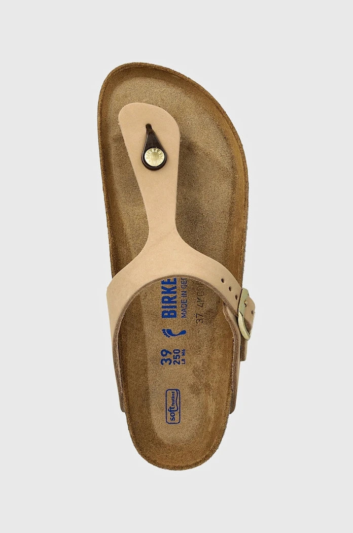 Джапанки от набук Birkenstock Gizeh SFB