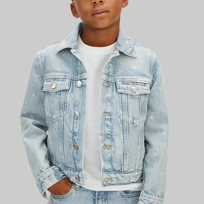 Calvin Klein Jeans късо яке за деца от деним