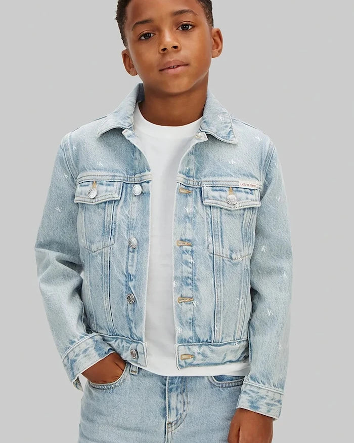 Calvin Klein Jeans късо яке за деца от деним